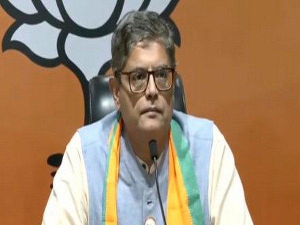 BJP leader Baijayant Jay Panda addressing a press conference in Delhi on Monday. 