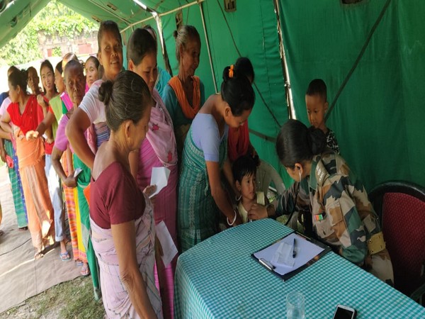 Locals being attended by army doctors in Chirang on Saturday. Photo/ANI Locals being attended by army doctors in Chirang on Saturday. Photo/ANI