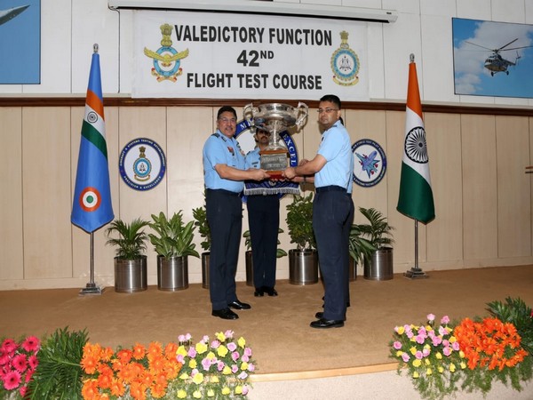 Air Marshal AS Butola, Air Officer Commanding-in-Chief, Training Command, felicitating a graduate in Bengaluru on Friday. Air Marshal AS Butola, Air Officer Commanding-in-Chief, Training Command, felicitating a graduate in Bengaluru on Friday.