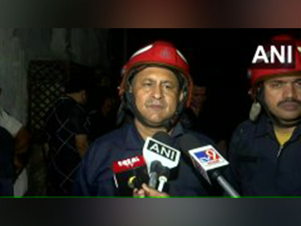 A fire officer in Indralok area of Delhi. (Photo/ANI)