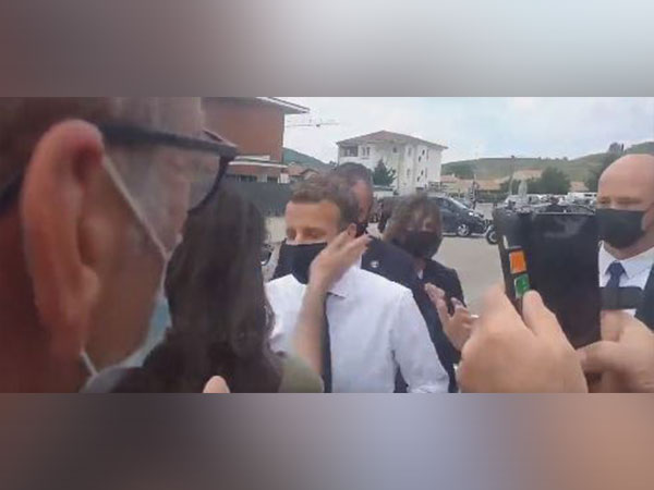 French President Emmanuel Macron slapped again, video goes viral French President Emmanuel Macron slapped again, video goes viral
