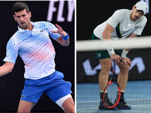 Djokovic , Murray in action at AO Open (Photo: Twitter@AustralianOpen) 