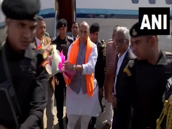 Defence Minister Rajnath Singh in Bengaluru (Photo/ANI)