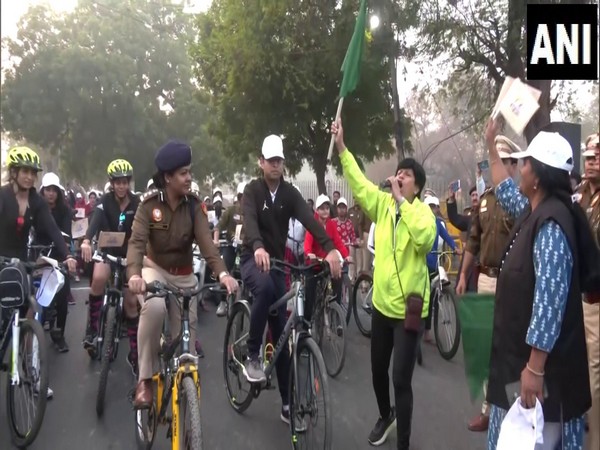 Chandan Choudhary, DCP South during the bike rally