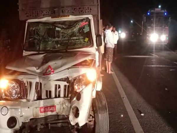 Pickup truck collides with motorcycles (Photo/ANI)