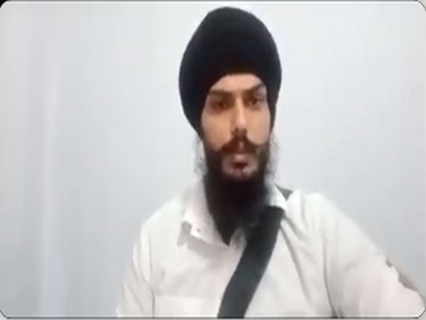 Screengrab of the video believed to be released by 'Waris Punjab De' chief Amritpal Singh.