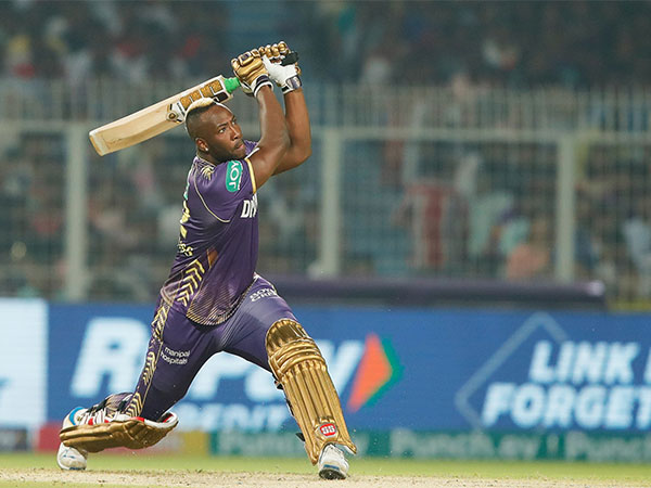 Kolkata Knight Riders' cricketer Andre Russell in action during IPL 2024 (Image: IPL/X)