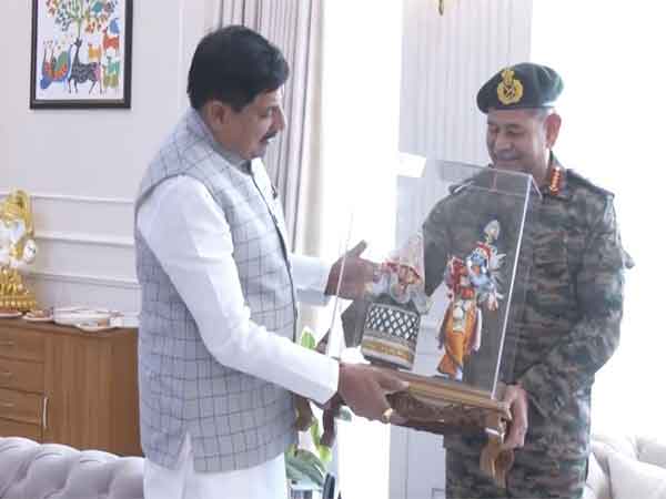 Army Chief General Upendra Dwivedi met CM Mohan Yadav (Photo/ANI)