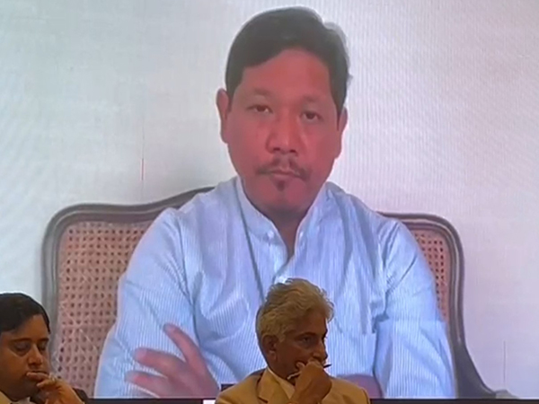 Meghalaya Chief Minister Conrad K Sangma virtually attending the event. (Photo/ANI)