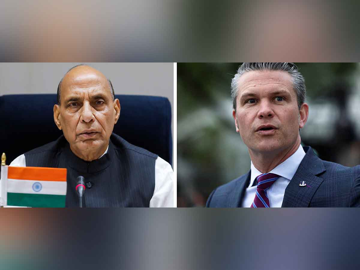 Rajnath Singh and US Secretary of Defence Pete Hegseth (Photos/Reuters)