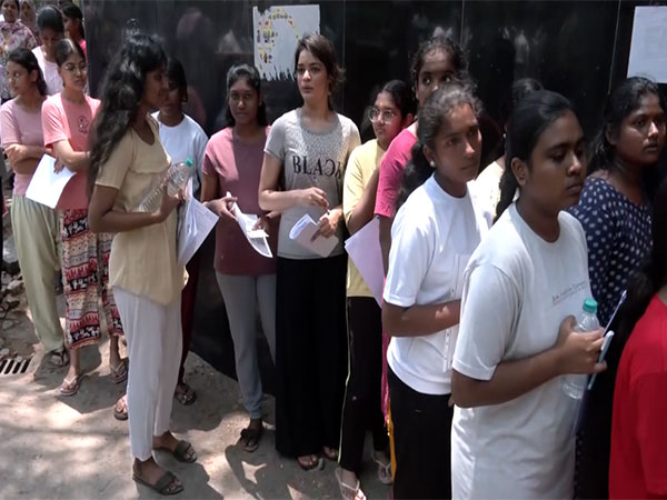Visuals from an examination centre in Chennai (Photo/ANI) 