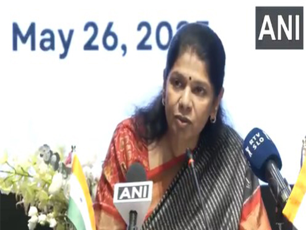 DMK MP Kanimozhi and leader of all-party delegation Kanimozhi (Photo/ANI)
