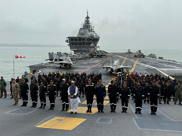 Defence Minister Rajnath Singh aboard INS Vikrant. (Photo/Defence Minister Office)