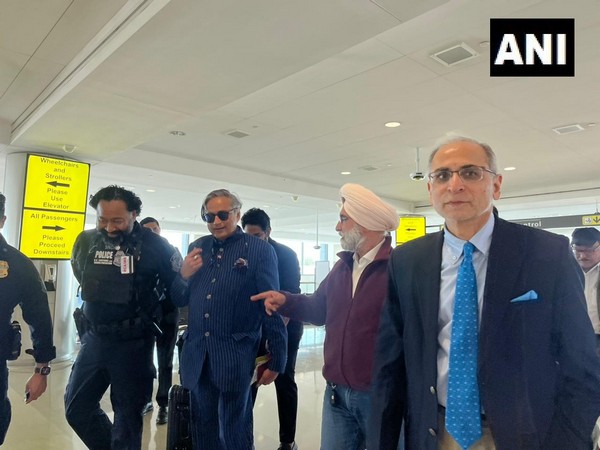 All-party delegation led by Congress MP Shashi Tharoor arrives in US (Photo/ANI)
