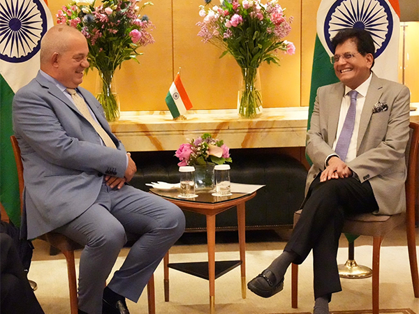 Union Minister Piyush Goyal with  Carraro Group's Tomaso Carraro (Photo/Piyush Goyal/X)