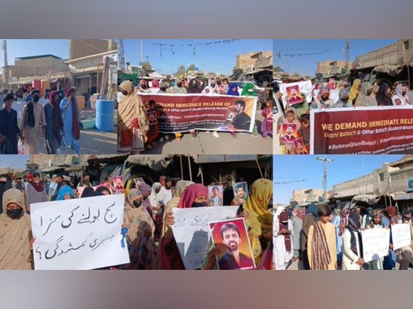 Protesters in Nushki demand immediate release of missing activist Ghani Baloch. (Photo: X/ @TBPEnglish)