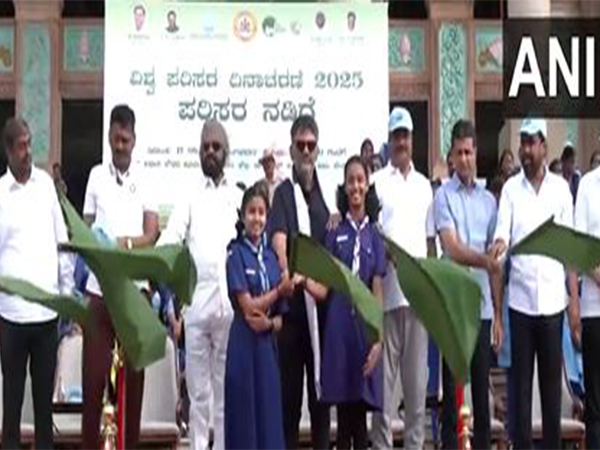 DK Shivakumar flags off World Environment Day 2025 eco walk from Bengaluru's Vidhana Soudha (Photo/ANI) 