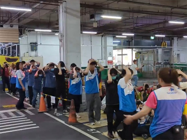 "Urban resilience drills" conducted in central Taiwan. (Photo credit/@Focus_Taiwan)