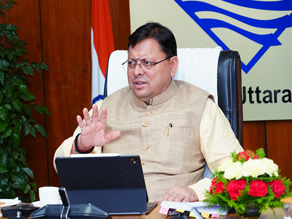 Uttarakhand CM Pushkar Singh Dhami during meeting in Dehradun (Photo: Uttarakhand CMO)