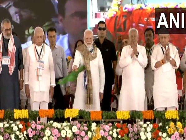 PM Narendra Modi flags off four new Amrit Bharat trains (Photo/ANI)