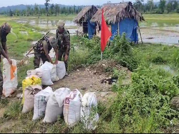 Security forces conduct a search in Arunachal Pradesh's Namsai (Photo/ANI)