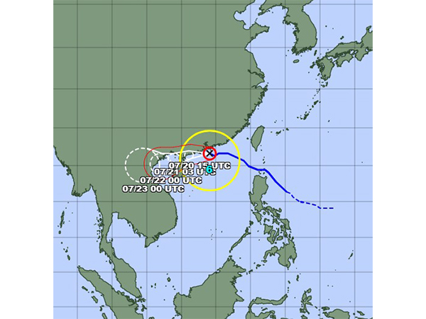 Typhoon Wipha triggers highest alert in Hong Kong (Photo/Japan Meteorological Agency)