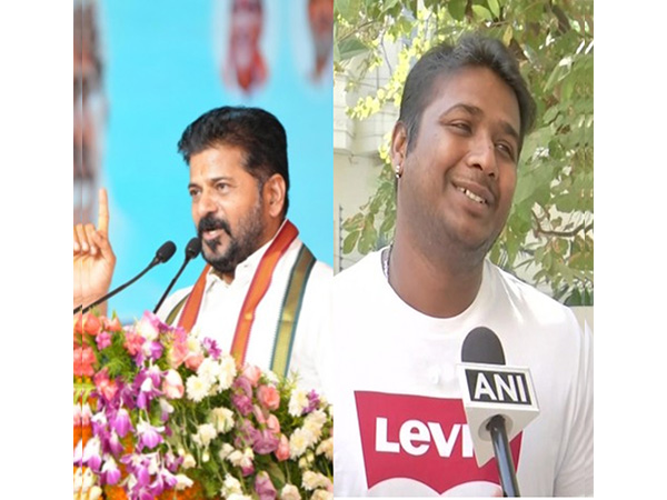 Telangana Chief Minister Revanth Reddy, Rahul Sipligunj (Photo/ANI)