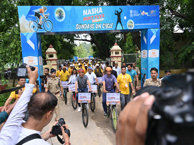 Visuals from the Fit India Sundays on Cycle