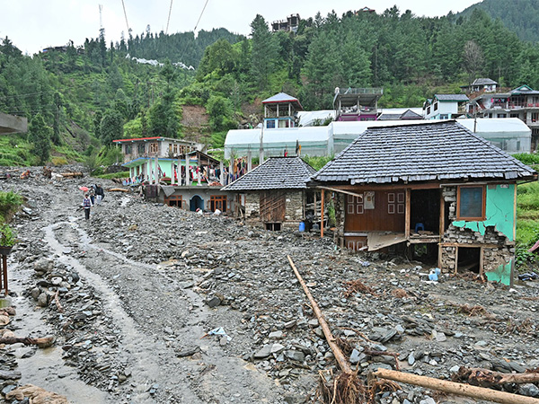 Cloudburst aftermath at Thunag of Seraj valley, in Mandi on Wednesday. (File Photo/ANI)
