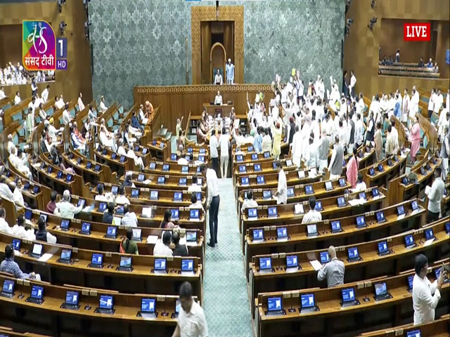 Proceedings inside Parliament on second day of Monsoon Session (Photo/ANI)