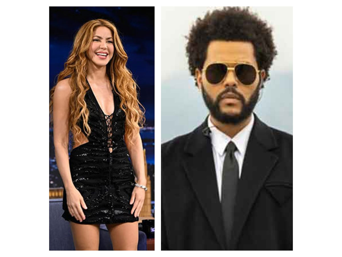 Shakira and The Weekend (Image source: Instagram)