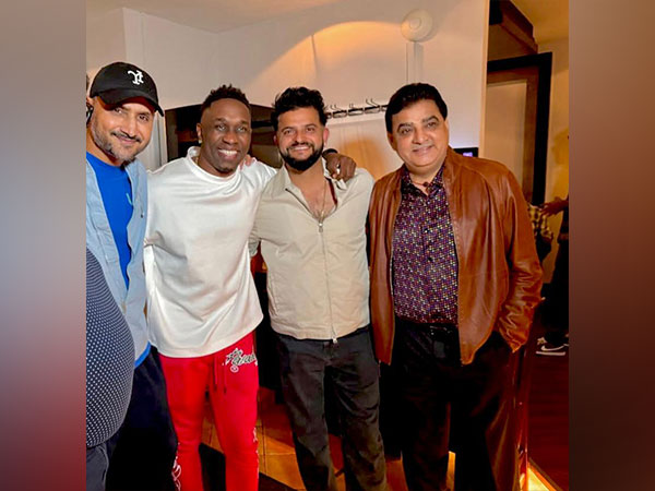 Harbhajan, Bravo and Raina reunited for a special occasion. (Photo: WCL)