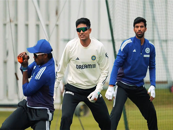 Sai Sudharsan, Shubman Gill and Washington Sundar (Photo: X/@BCCI)