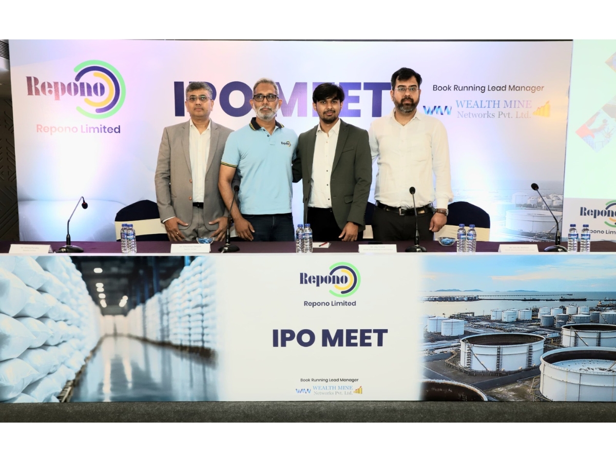 Left to Right Manoj kumar Pandey, CFO, Dibyendu Deepak MD, Jay Trivedi, Wealth Mine network, Gaurav Bachani Non-executive Director, Wealth mine