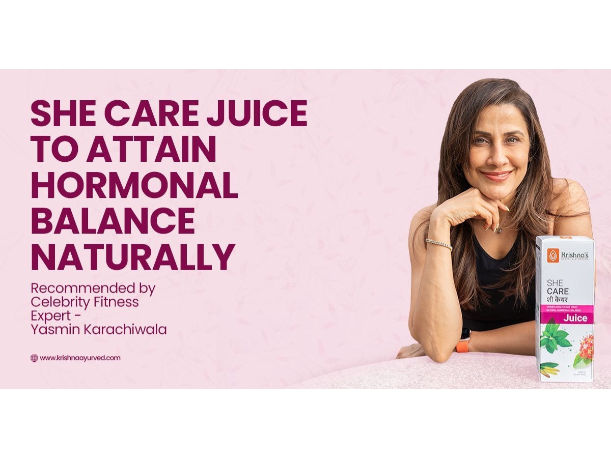 Yasmin Karachiwala Recommends SHE CARE Juice by Krishna's Herbal & Ayurveda for Natural Hormonal Wellness