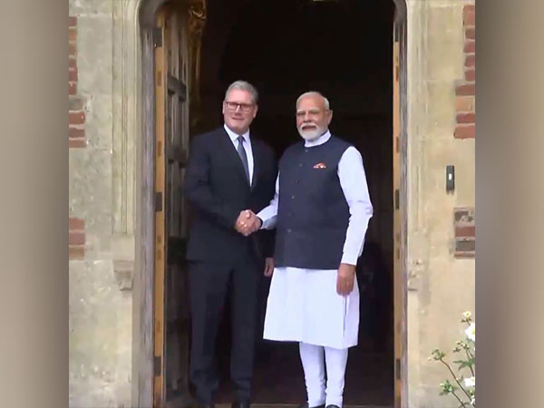 UK PM Keir Starmer with Prime Minister Narendra Modi (Photo/ANI)