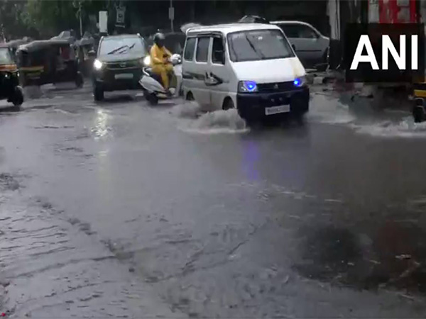 Heavy rain triggered waterlogging in Mumbai's Andheri East (Photo/ANI)