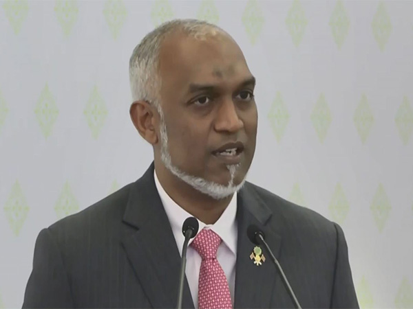 Maldivian President Mohamed Muizzu addresses an official banquet in Male, lauding Prime Minister Narendra Modi and reaffirming the Maldives' close partnership with India (Photo/ANI)