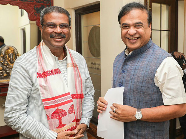 Union Minister Dharmendra Pradhan with Assam CM Himanta Biswa Sarma. (Photo Source:X/@dpradhanbjp)