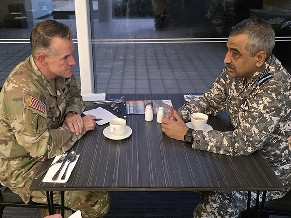 Air Marshal Ashutosh Dixit, Chief of Integrated Defence Staff with Lt Gen Joshua Rudd, Deputy Commander US Indo-Pacific Command. (Image Source: X/@HQ_IDS_India)