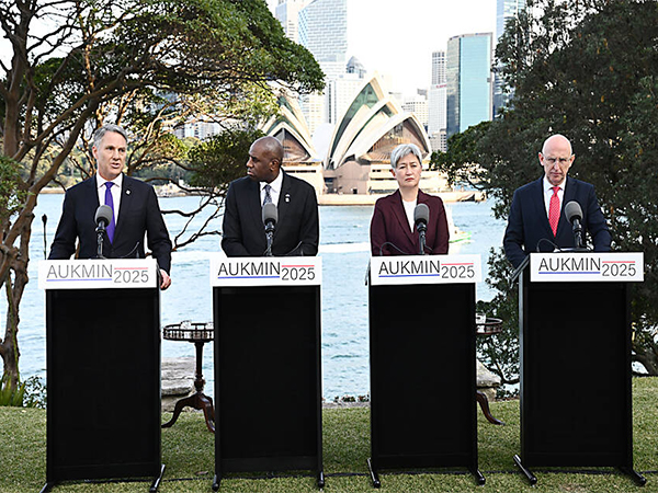 Australian Deputy Prime Minister Richard Marles, British Secretary of State for Foreign Affairs David Lammy,  Australian Foreign Minister Penny Wong,British Secretary of State for Defence John Healey (Image/Taipei Times)