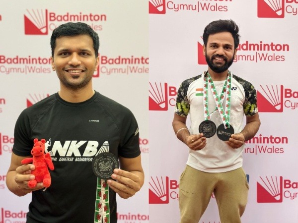 Indian para-badminton players Sukant Kadam and Krishna Nagar (Photo: PCI)