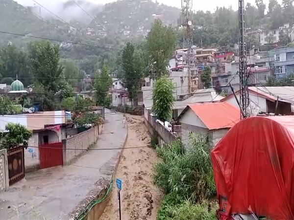Stagnant floodwaters inundate roads and homes in PoJK's Muzaffarabad (Photo/ANI)