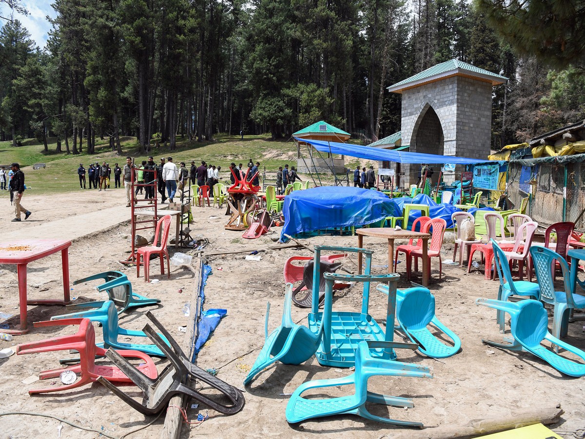 A view of the Pahalgam terrorist attack site that took place on April 22 (Image/ANI)