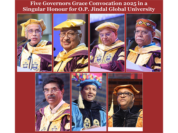 Five Governors Grace Convocation 2025 in a Singular Honour for O.P. Jindal Global University