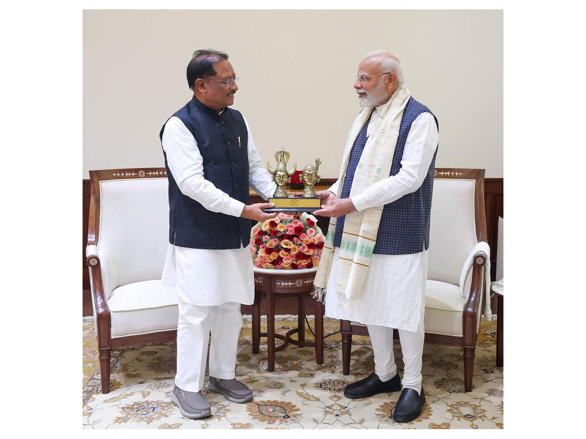 Chhattisgarh CM Vishnu Deo Sai meets Prime Minister Narendra Modi (Photo/X @vishnudsai)