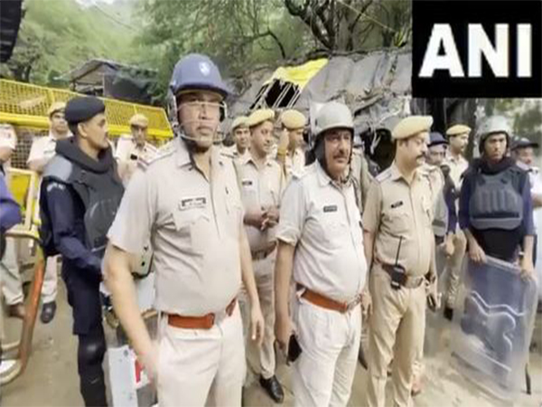 Heavy security in Ajmer's Taragarh as Forest dept prepares for demolition drive (Photo/ANI)