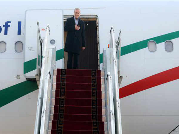 Iran's President Masoud Pezeshkian landed in Lahore (Photo/X@IraninIslamabad)