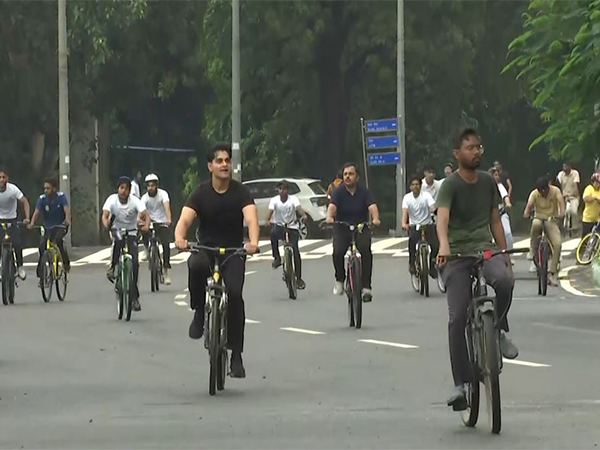 Visuals from the Fit India Sundays on Cycle (Photo/ANI)