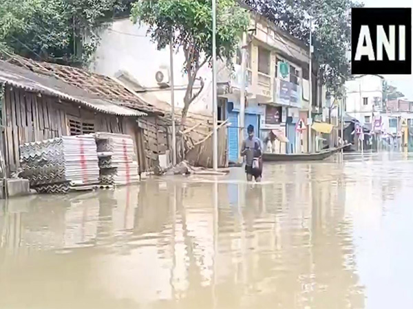 Earlier visual of flood caused by rainfall in Paschim Medinipur (Photo/ANI)